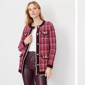 Anne Taylor Tweed sweater jacket